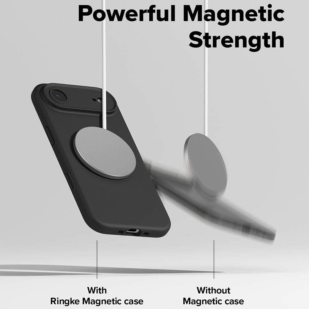 MagSafe-deksel for Apple iPhone 17 Air, Ringke, Silikon, Svart