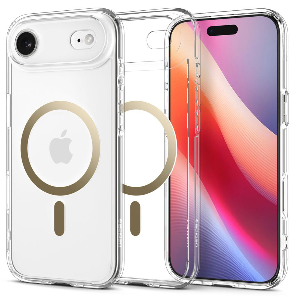 MagSafe-deksel for Apple iPhone 17 Air, Spigen, Ultra Hybrid, Gjennomsiktig Gull