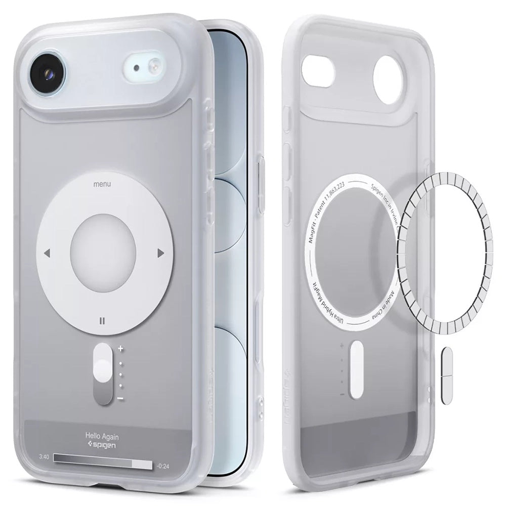 MagSafe-deksel for Apple iPhone 17 Air, Spigen, Ultra Hybrid Classic, Sølv