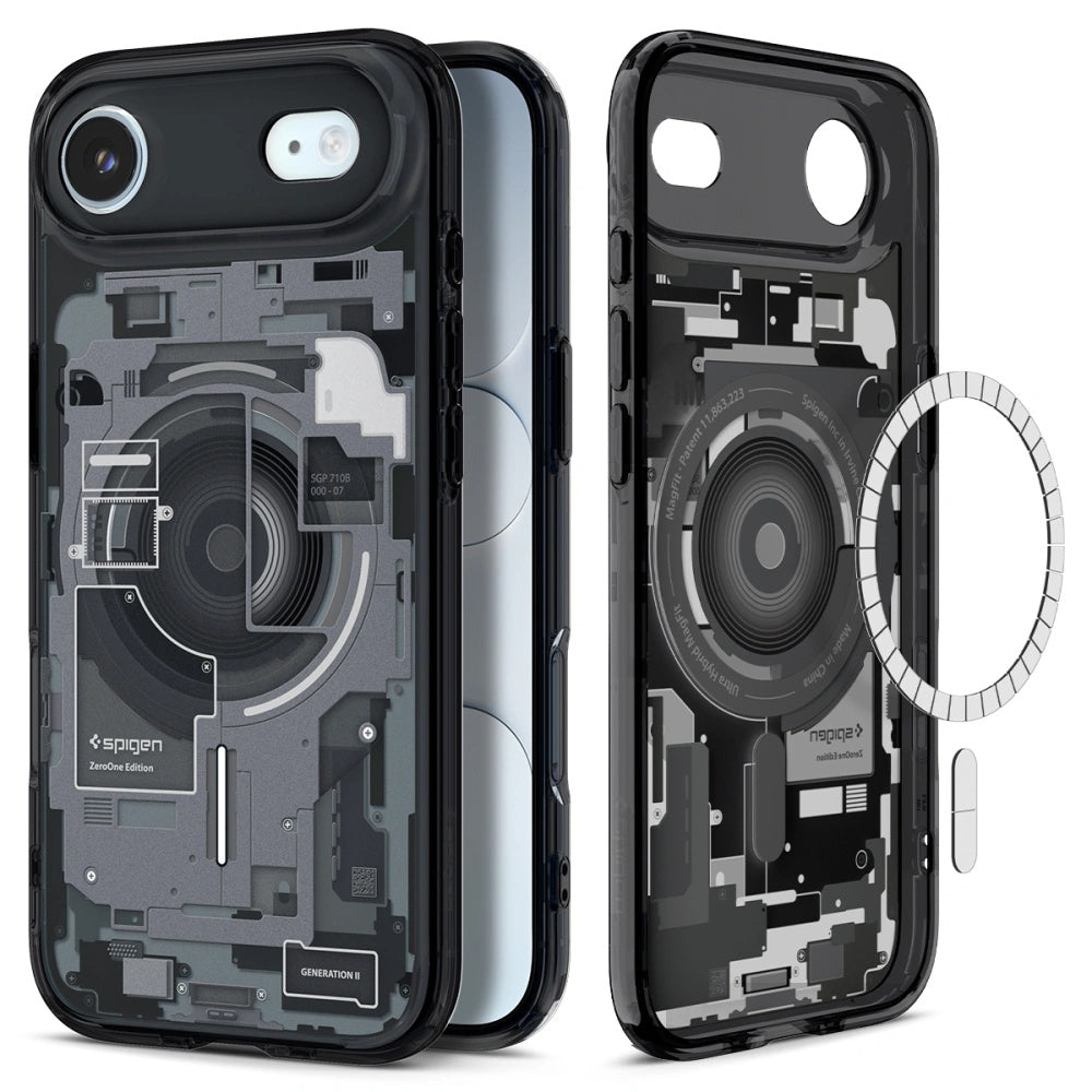 MagSafe-deksel for Apple iPhone 17 Air, Spigen, Ultra Hybrid Zero One, Svart