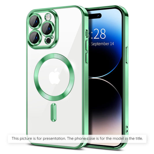 MagSafe-deksel for Apple iPhone 17 Air, Techsuit, Luxury Crystal, Lys Grønn