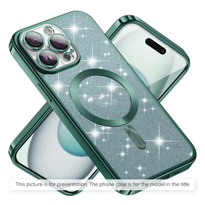 MagSafe-deksel for Apple iPhone 17 Air, Techsuit, Luxury Glitter, Lys Grønn