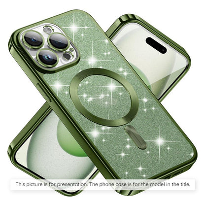 MagSafe-deksel for Apple iPhone 17 Air, Techsuit, Luxury Glitter, Mørkegrønn