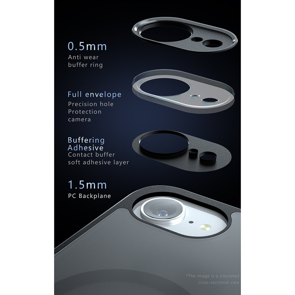 MagSafe-deksel for Apple iPhone 17 Air, Techsuit, PureFrost, Svart