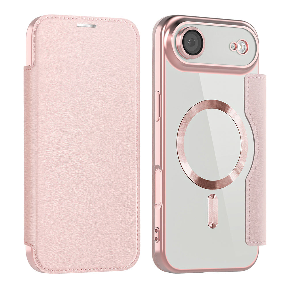 MagSafe-deksel for Apple iPhone 17 Air, Techsuit, SmartMag Book, Rosa