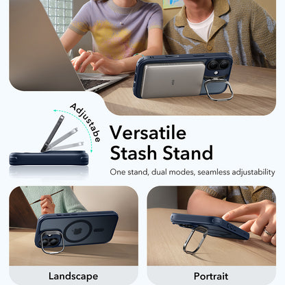 MagSafe-deksel for Apple iPhone 17, ESR, Classic Hybrid Kickstand, Satinblå