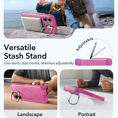 MagSafe-deksel for Apple iPhone 17, ESR, Cyber Armor Kickstand, Rosa
