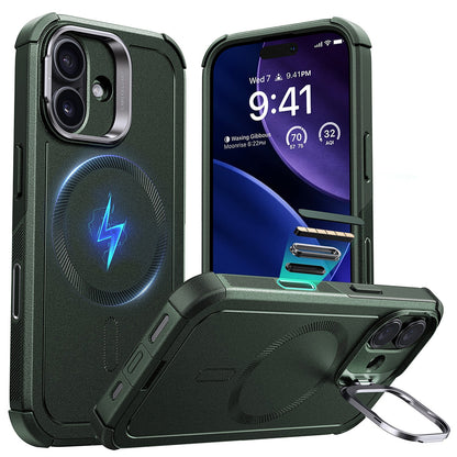 MagSafe-deksel for Apple iPhone 17, ESR, Cyber Armor Kickstand, Grønn