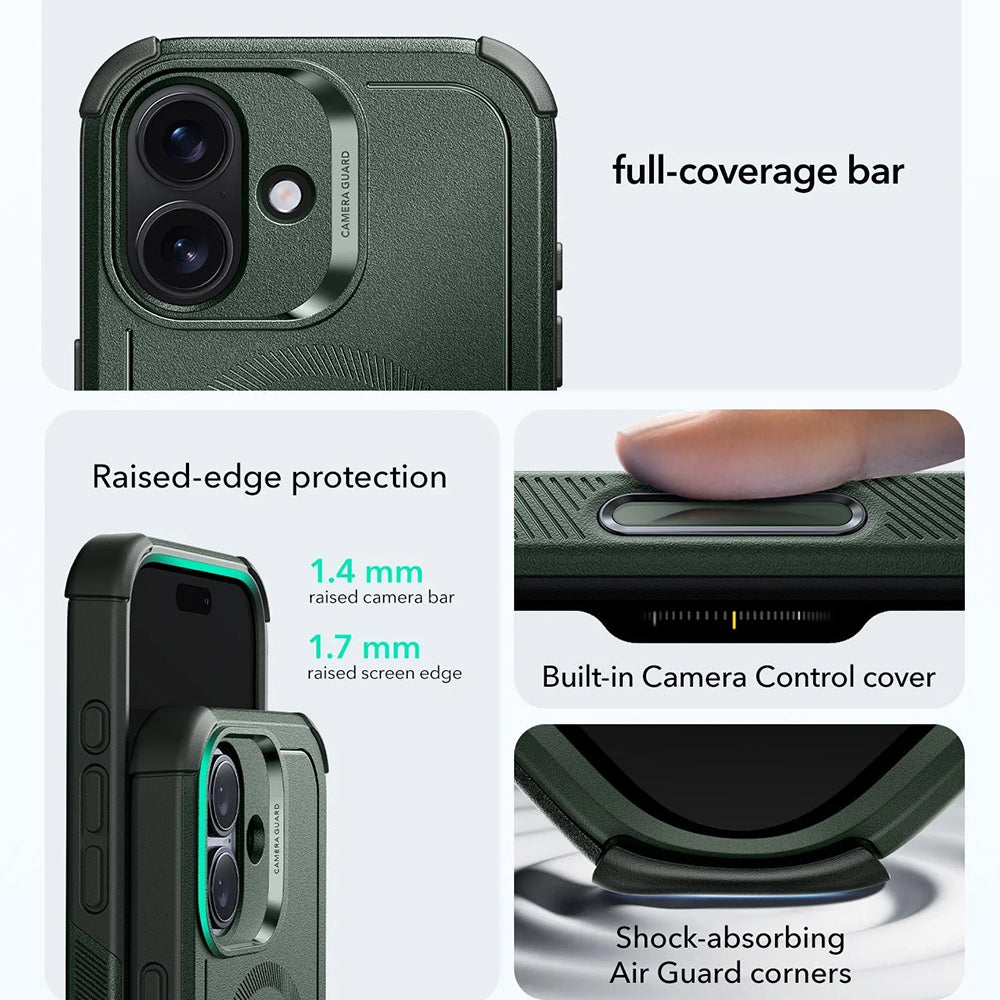 MagSafe-deksel for Apple iPhone 17, ESR, Cyber, Grønn
