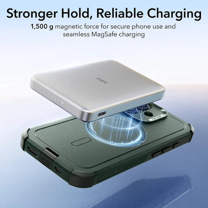 MagSafe-deksel for Apple iPhone 17, ESR, Cyber, Grønn