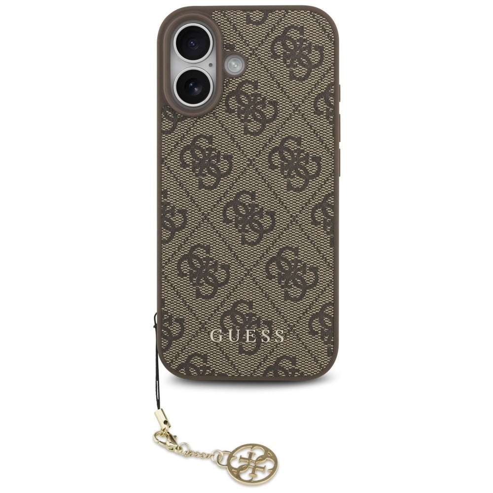 MagSafe-deksel for Apple iPhone 17, Guess, 4G Charm Cradle, Brun