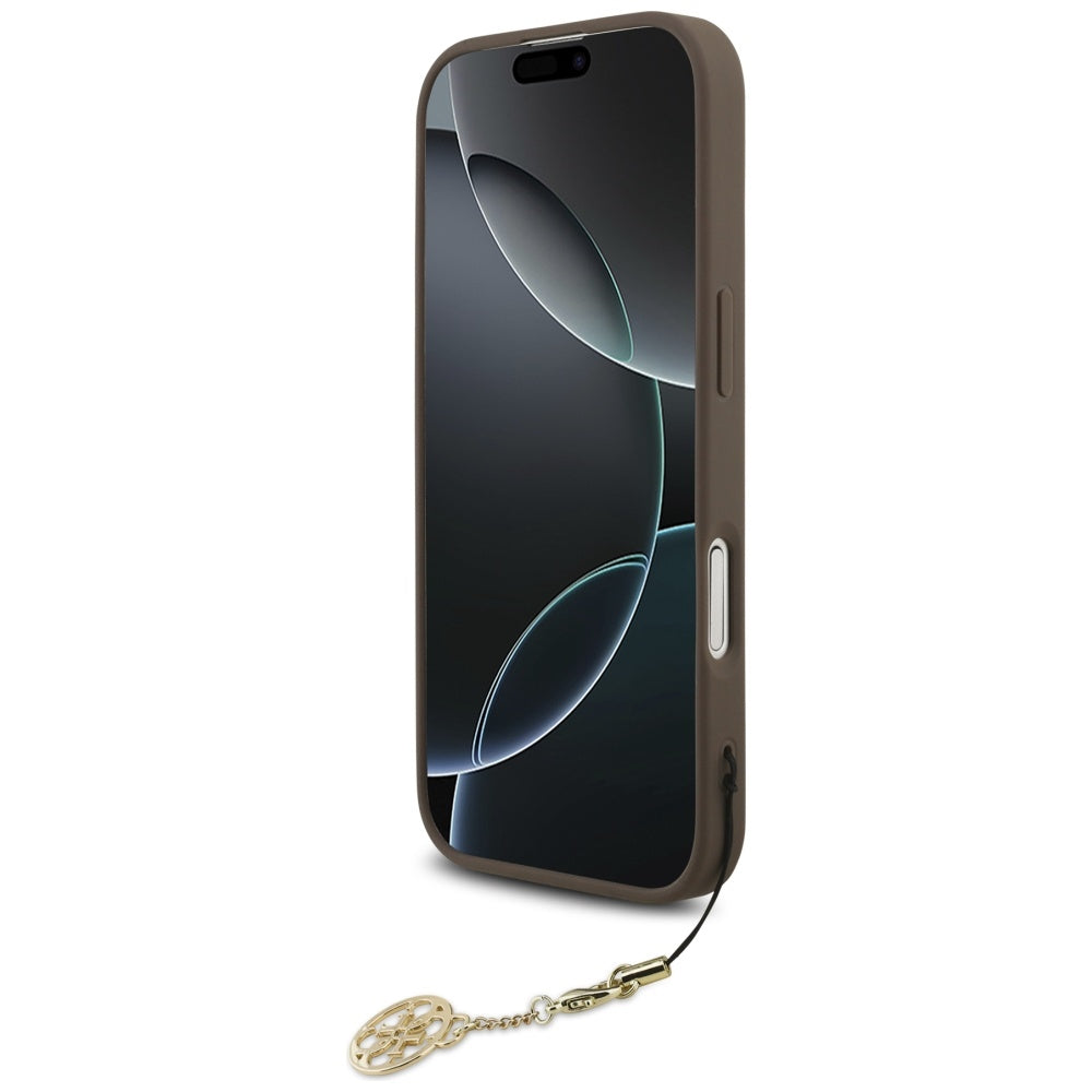MagSafe-deksel for Apple iPhone 17, Guess, 4G Charm Cradle, Brun