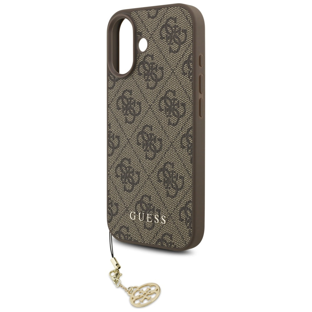MagSafe-deksel for Apple iPhone 17, Guess, 4G Charm Cradle, Brun