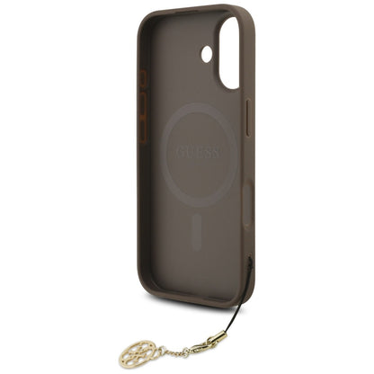 MagSafe-deksel for Apple iPhone 17, Guess, 4G Charm Cradle, Brun