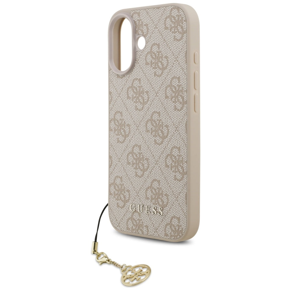 MagSafe-deksel for Apple iPhone 17, Guess, 4G Charm Cradle, Rosa