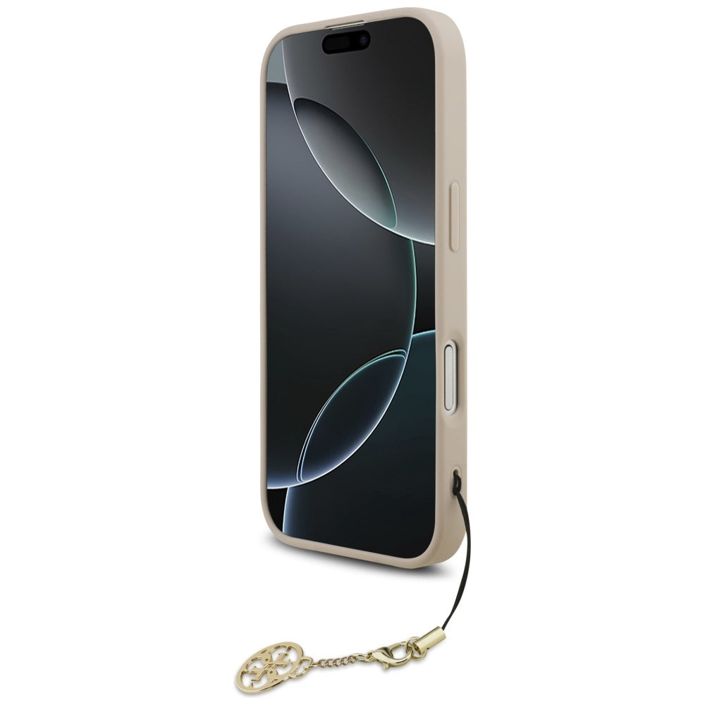 MagSafe-deksel for Apple iPhone 17, Guess, 4G Charm Cradle, Rosa