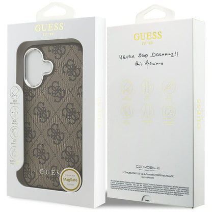 MagSafe-deksel for Apple iPhone 17, Guess, 4G Classic Logo, Brun