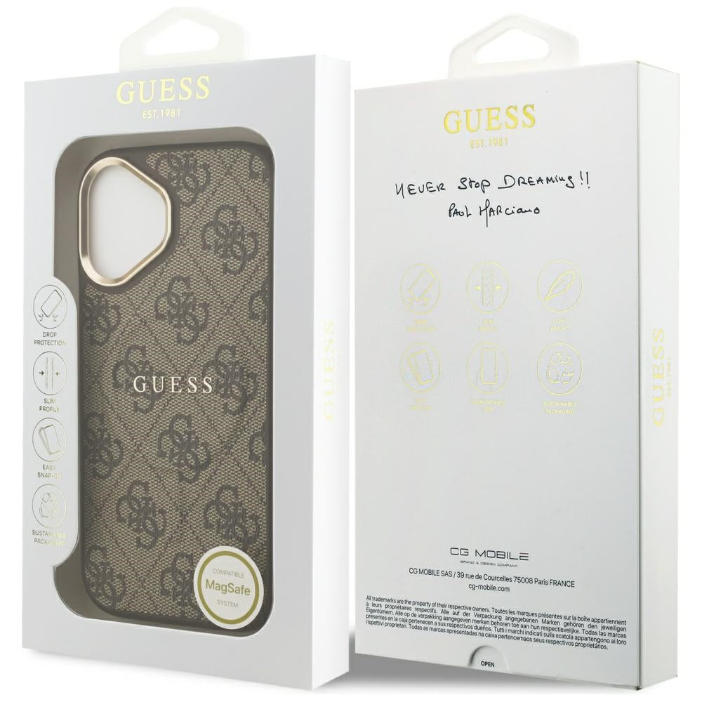 MagSafe-deksel for Apple iPhone 17, Guess, 4G Classic, Brun