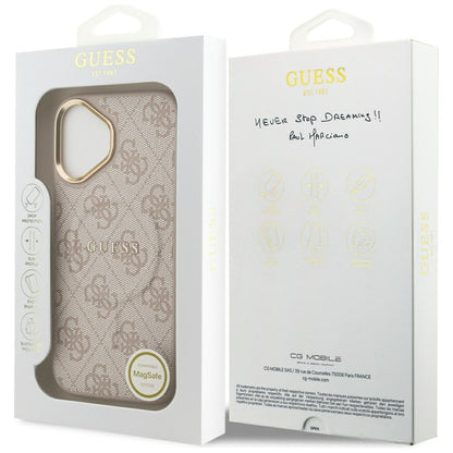 MagSafe-deksel for Apple iPhone 17, Guess, 4G Classic, Rosa