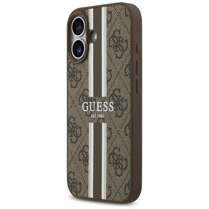 MagSafe-deksel for Apple iPhone 17, Guess, 4G Printed Stripes, Brun