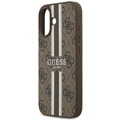 MagSafe-deksel for Apple iPhone 17, Guess, 4G Printed Stripes, Brun