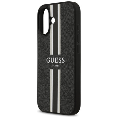 MagSafe-deksel for Apple iPhone 17, Guess, 4G Printed Stripes, Svart