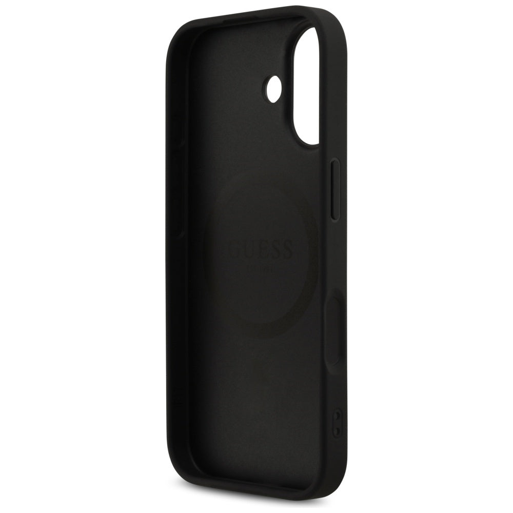 MagSafe-deksel for Apple iPhone 17, Guess, 4G Printed Stripes, Svart
