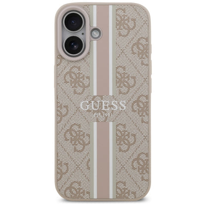 MagSafe-deksel for Apple iPhone 17, Guess, 4G Printed Stripes, Rosa