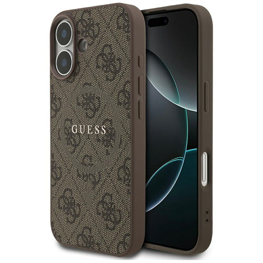 MagSafe-deksel for Apple iPhone 17, Guess, 4G Ring Classic Logo, Brun