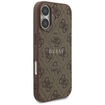 MagSafe-deksel for Apple iPhone 17, Guess, 4G Ring Classic Logo, Brun