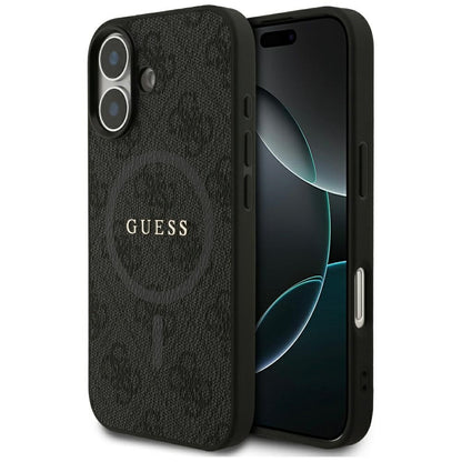 MagSafe-deksel for Apple iPhone 17, Guess, 4G Ring Classic Logo, Svart