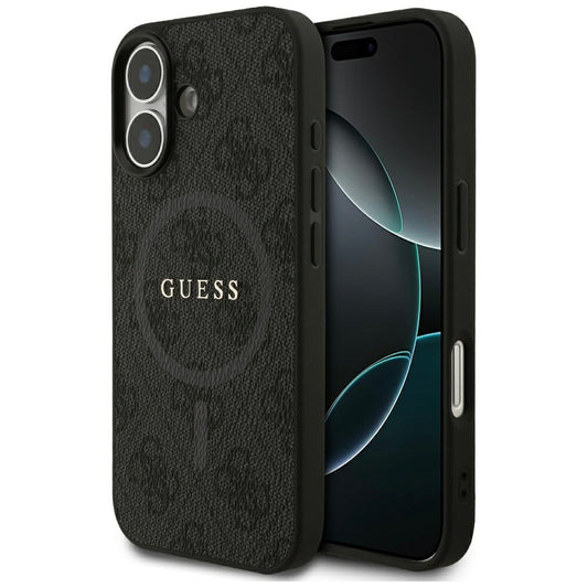 MagSafe-deksel for Apple iPhone 17, Guess, 4G Ring Classic Logo, Svart