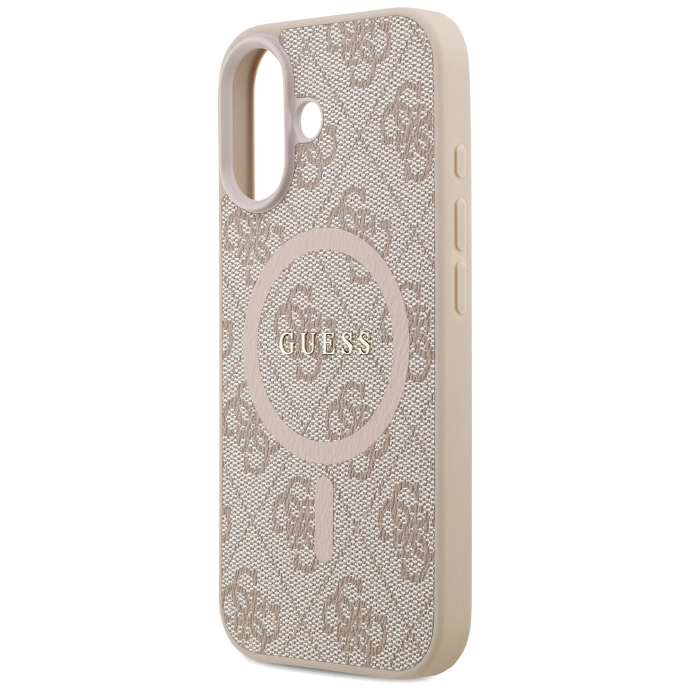 MagSafe deksel for Apple iPhone 17, Guess, 4G Ring Classic Logo, Rosa