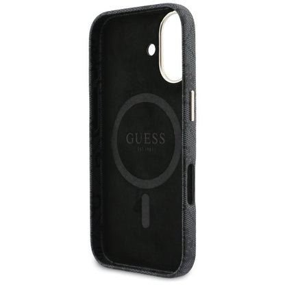 MagSafe-deksel for Apple iPhone 17, Guess, 4G Script Logo, Svart