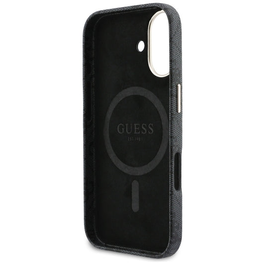 MagSafe-deksel for Apple iPhone 17, Guess, 4G Script Logo, Svart