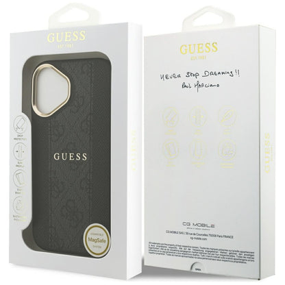 MagSafe-deksel for Apple iPhone 17, Guess, 4G Stripe, Svart