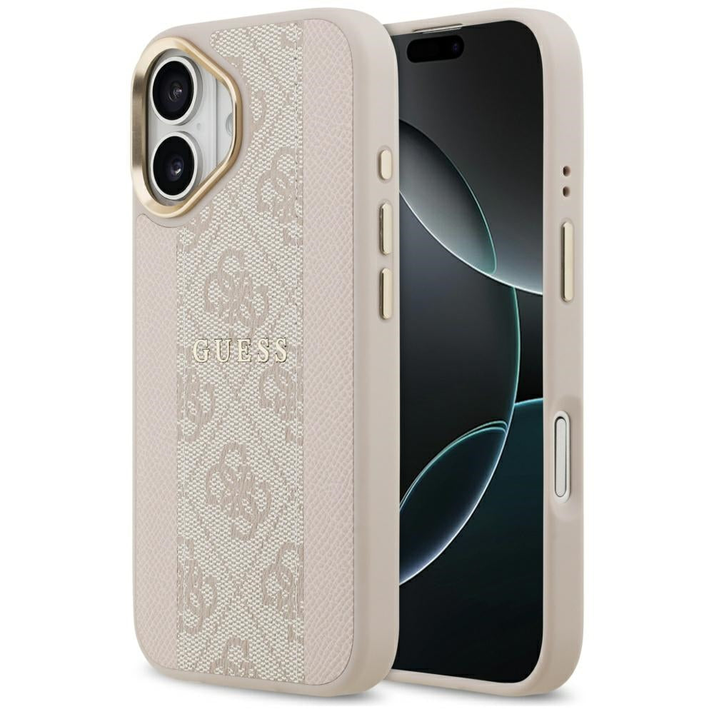 MagSafe-deksel for Apple iPhone 17, Guess, 4G Stripe, Rosa