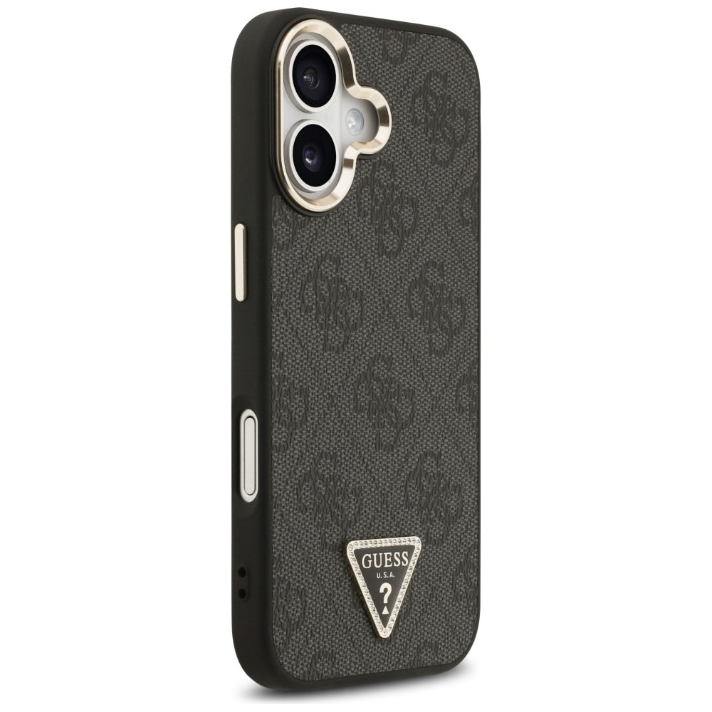 MagSafe-deksel for Apple iPhone 17, Guess, 4G Triangle Diamond Logo, Svart