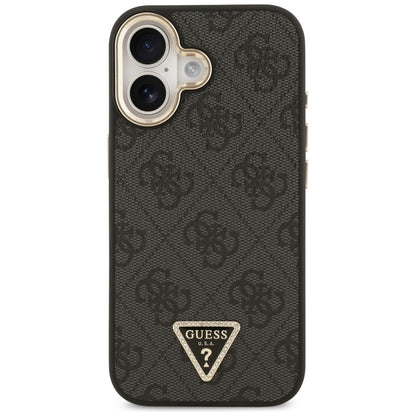 MagSafe-deksel for Apple iPhone 17, Guess, 4G Triangle Diamond Logo, Svart
