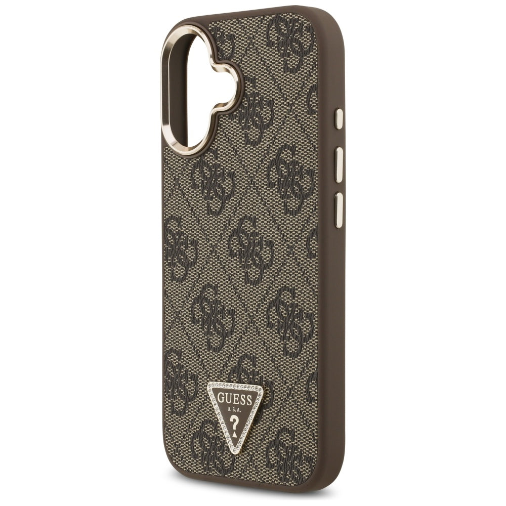 MagSafe-deksel for Apple iPhone 17, Guess, 4G Triangle Logo, Gylden Brun