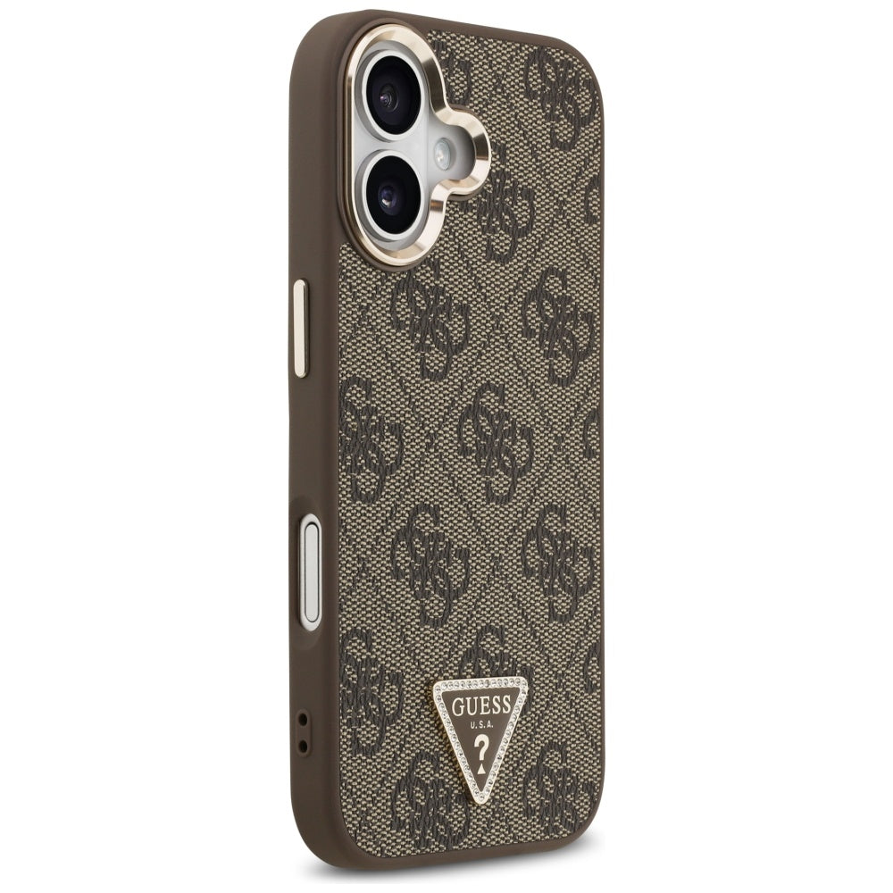 MagSafe-deksel for Apple iPhone 17, Guess, 4G Triangle Logo, Gylden Brun