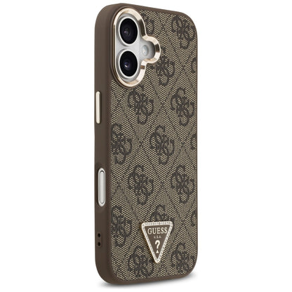 MagSafe-deksel for Apple iPhone 17, Guess, 4G Triangle Logo, Gylden Brun
