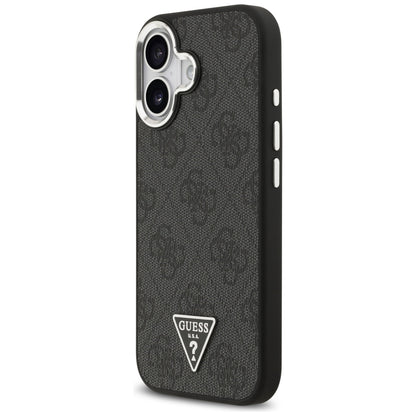 MagSafe-deksel for Apple iPhone 17, Guess, 4G Triangle Logo, Svart Sølv