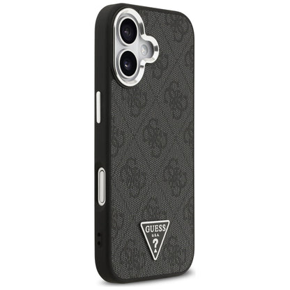 MagSafe-deksel for Apple iPhone 17, Guess, 4G Triangle Logo, Svart Sølv