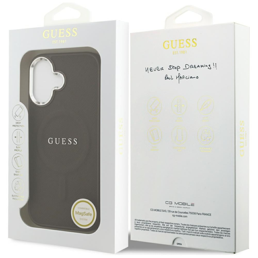 MagSafe-deksel for Apple iPhone 17, Guess, Classic Logo, Brun