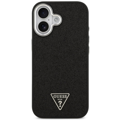 MagSafe-deksel for Apple iPhone 17, Guess, Glitter Triangle Logo, Svart