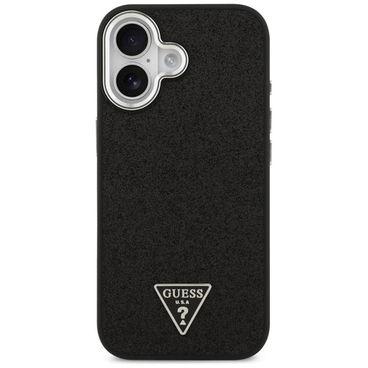 MagSafe-deksel for Apple iPhone 17, Guess, Glitter Triangle Logo, Svart