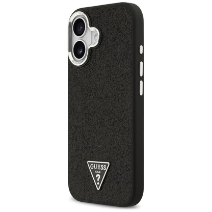 MagSafe-deksel for Apple iPhone 17, Guess, Glitter Triangle Logo, Svart