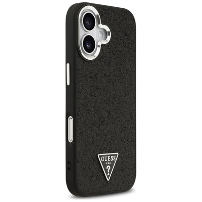MagSafe-deksel for Apple iPhone 17, Guess, Glitter Triangle Logo, Svart