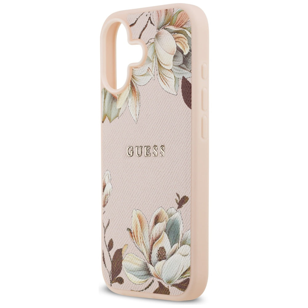 MagSafe-deksel for Apple iPhone 17, Guess, Grained Flowers, Rosa